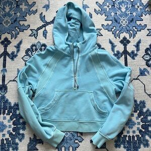 Lululemon Scuba Oversized Half-Zip Hoodie Mineral Dye Editor Blue M/L